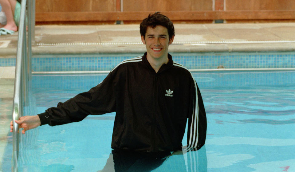 pool tracksuit black swim training fully clothed